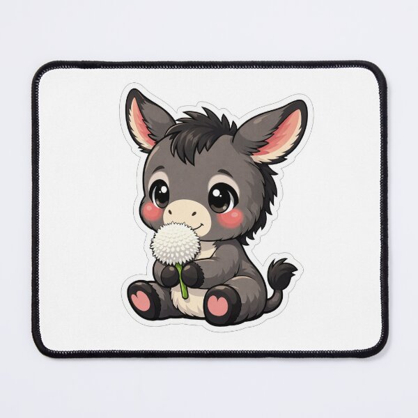 Item preview, Cute Baby Donkey Holding A Dandelion designed and sold by Owcomm.