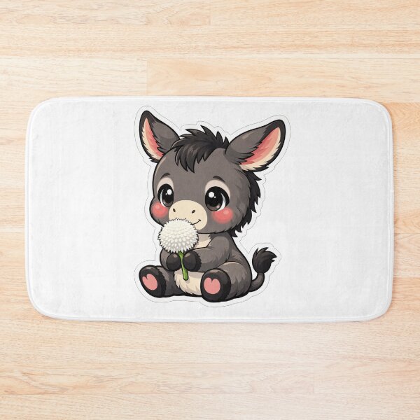 Item preview, Cute Baby Donkey Holding A Dandelion designed and sold by Owcomm.