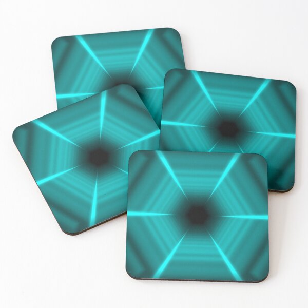 Item preview, Cyan Hexagonal Tunnel designed and sold by Electric Shock!! Design.