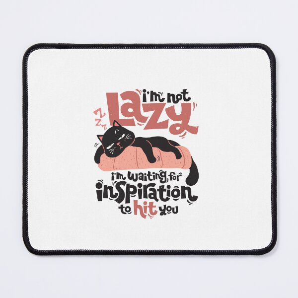 Item preview, Funny Sarcastic Black Cat Illustration with I'm Not Lazy Quote designed and sold by ahmapoy.