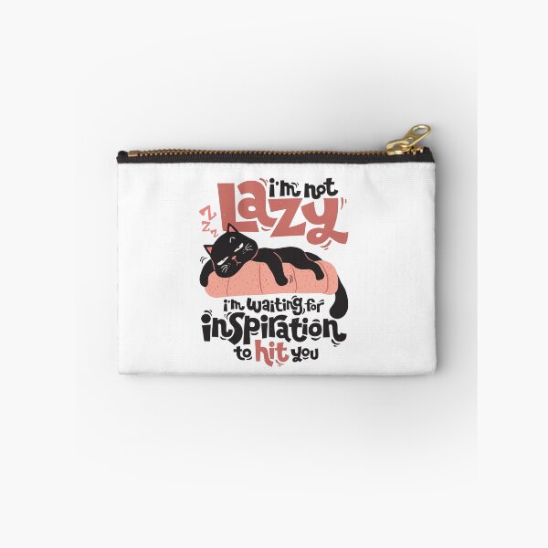 Item preview, Funny Sarcastic Black Cat Illustration with I'm Not Lazy Quote designed and sold by ahmapoy.