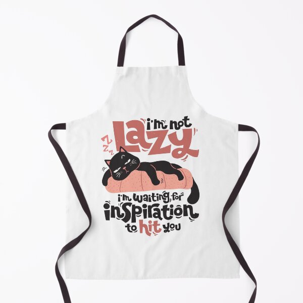 Item preview, Funny Sarcastic Black Cat Illustration with I'm Not Lazy Quote designed and sold by ahmapoy.