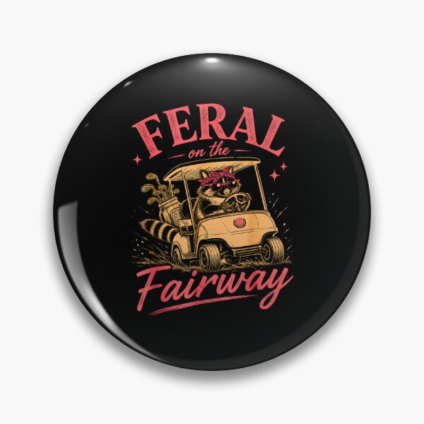 Item preview, Feral On The Fairway Funny Golf Raccoon designed and sold by Rahamkshop.