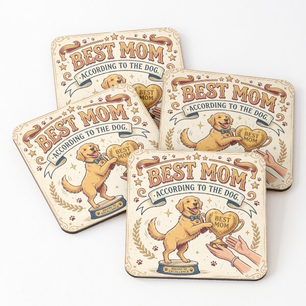 Item preview, Best Mom According to the Dog – Funny Dog Mom Award Vintage Design designed and sold by DmaarGroup.