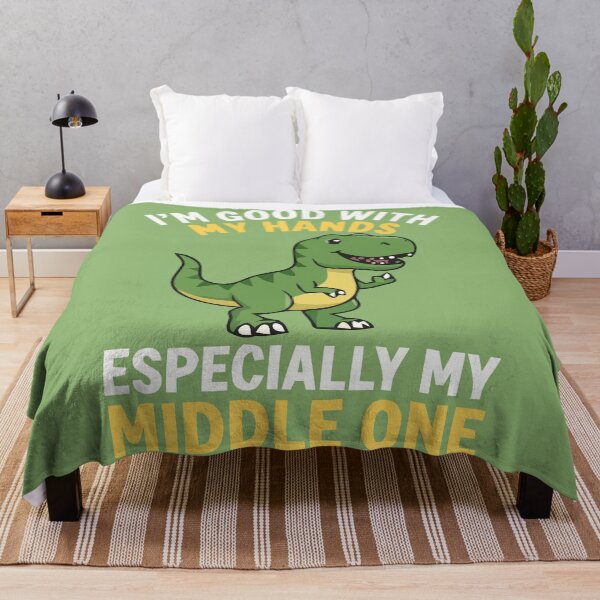 Item preview, Im Good With My Hands Middle One T-Rex Dinosaur designed and sold by Amir Faysal.