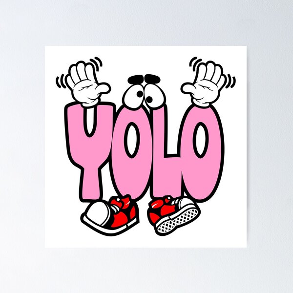 Item preview, YOLO - UNIVERSAL Typography Character Funny designed and sold by NFTWords.