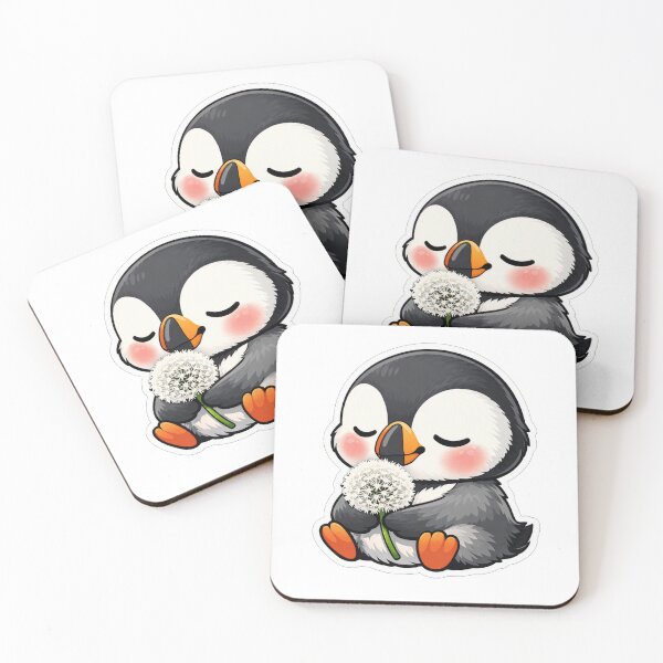 Item preview, Cute Baby Penguin Holding White Dandelion designed and sold by Owcomm.