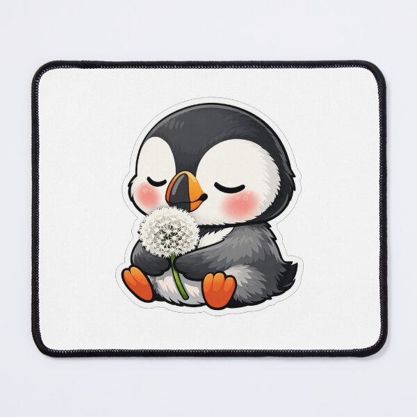 Item preview, Cute Baby Penguin Holding White Dandelion designed and sold by Owcomm.