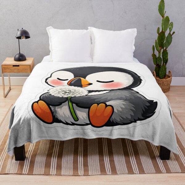 Item preview, Cute Baby Penguin Holding White Dandelion designed and sold by Owcomm.