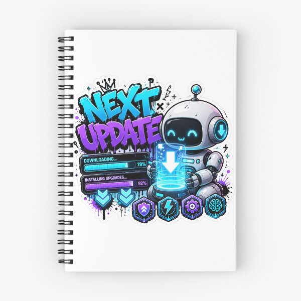 Item preview, NEXT UPDATE Graffiti Sticker PNG | Futuristic Robot Tech Aesthetic | Gaming Programmer Vinyl Decal | Cyber AI Laptop Sticker designed and sold by Stylestickers55.