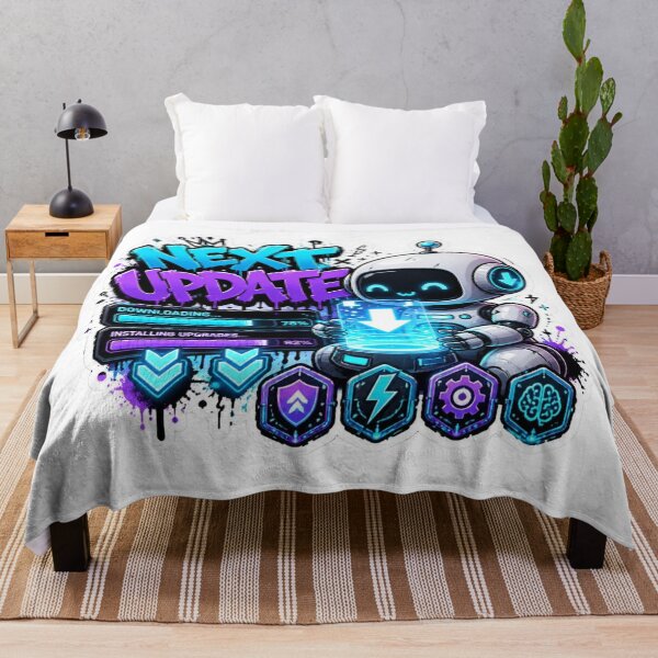 Item preview, NEXT UPDATE Graffiti Sticker PNG | Futuristic Robot Tech Aesthetic | Gaming Programmer Vinyl Decal | Cyber AI Laptop Sticker designed and sold by Stylestickers55.