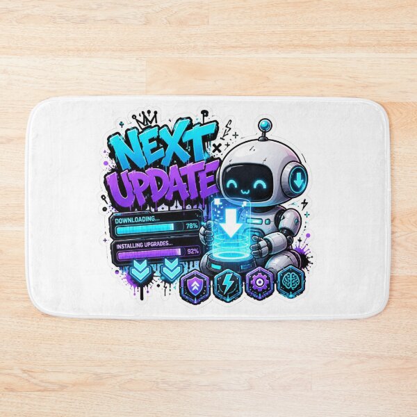 Item preview, NEXT UPDATE Graffiti Sticker PNG | Futuristic Robot Tech Aesthetic | Gaming Programmer Vinyl Decal | Cyber AI Laptop Sticker designed and sold by Stylestickers55.