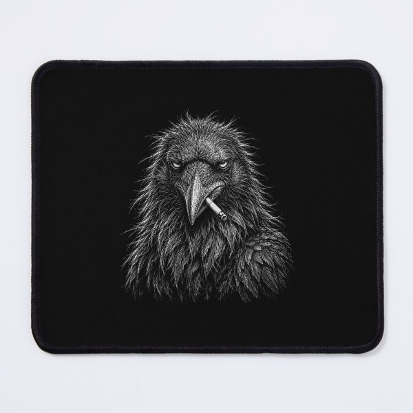 Item preview, Raven Smoking Cigarette Funny Scruffy Looking designed and sold by gunaone-design.