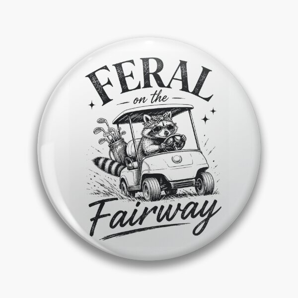 Item preview, Feral On The Fairway Funny Golf Raccoon designed and sold by Rahamkshop.