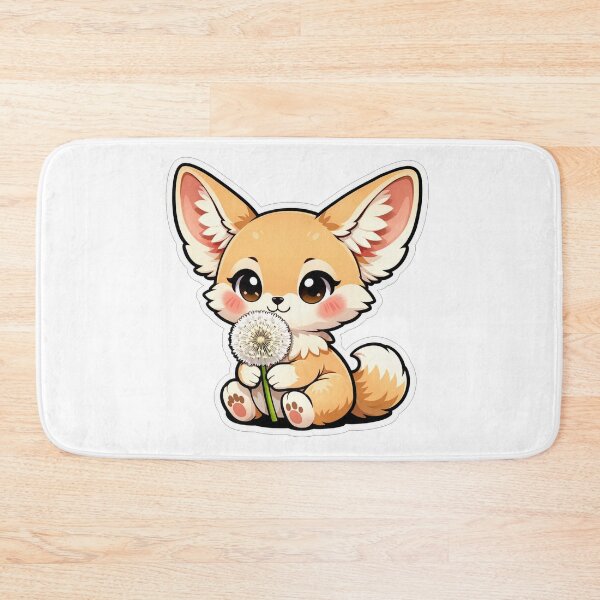 Item preview, Cute Fennec Fox Holding White Dandelion designed and sold by Owcomm.