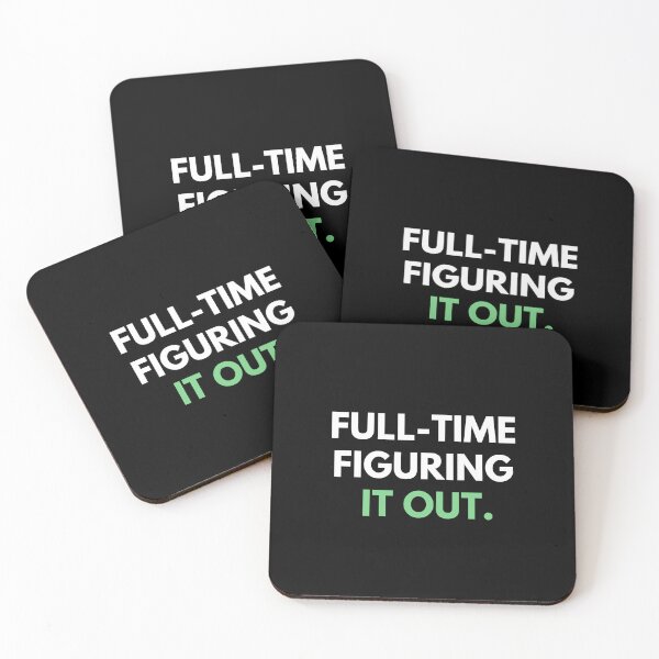 Item preview, Full-Time Figuring It Out | Minimal Funny Typography T-Shirt designed and sold by TongTang.