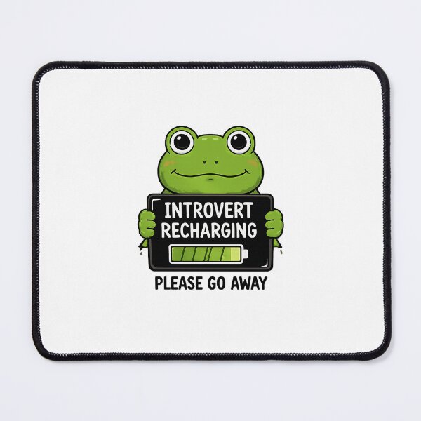 Item preview, Introvert Recharging Frog Sticker | Funny Introvert Battery Meme | Cute Social Energy Frog designed and sold by Moanx Store.