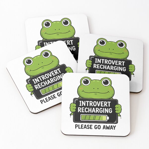 Item preview, Introvert Recharging Frog Sticker | Funny Introvert Battery Meme | Cute Social Energy Frog designed and sold by Moanx Store.