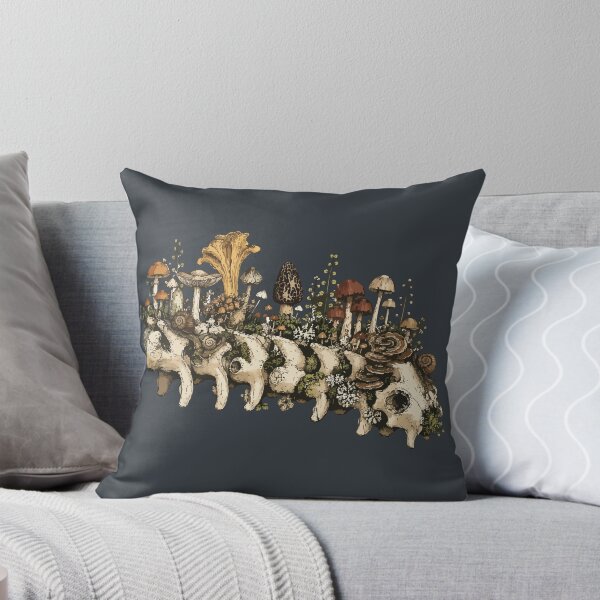 Item preview, Mushroom Covered Animal Spine Forest Ecology Nature Illustration designed and sold by SimplePoDesign.