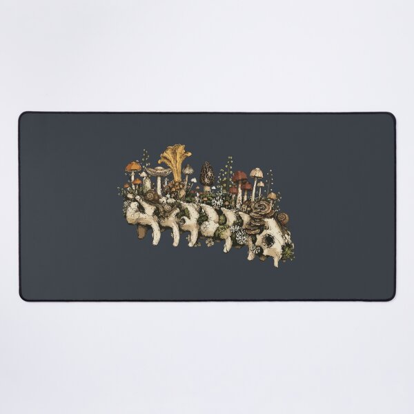 Item preview, Mushroom Covered Animal Spine Forest Ecology Nature Illustration designed and sold by SimplePoDesign.