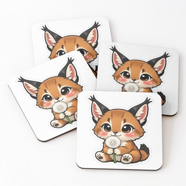 Item preview, Cute Baby Caracal Holding A Dandelion designed and sold by Owcomm.