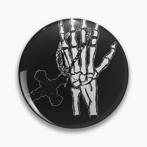 Item preview, ​Skeleton Hand Holding Cross - Hand Drawn Grunge Gothic Artwork designed and sold by Xriti06.