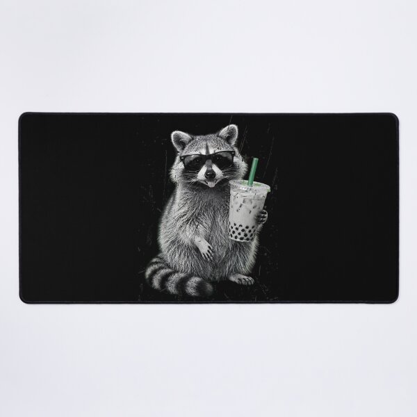 Item preview, Cool Raccoon Drinking Boba Tea - Funny Sunglasses Trash Panda Raccoon Gift designed and sold by Neurospicy Trolls.