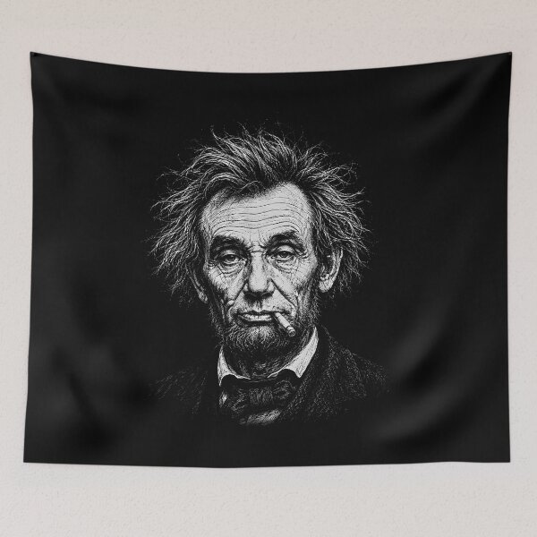 Item preview, Scruffy Abraham Lincoln Smoking Cigarette designed and sold by gunaone-design.