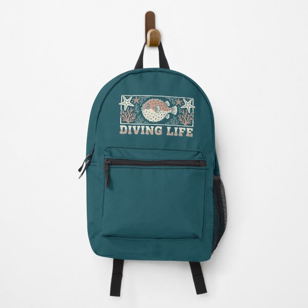 Item preview, Pufferfish Diving Life Ocean Starfish Coral Graphic designed and sold by KiwiRider.