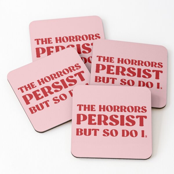 Item preview, The Horrors Persist But So Do I - PINK/RED designed and sold by butterbeansktch.