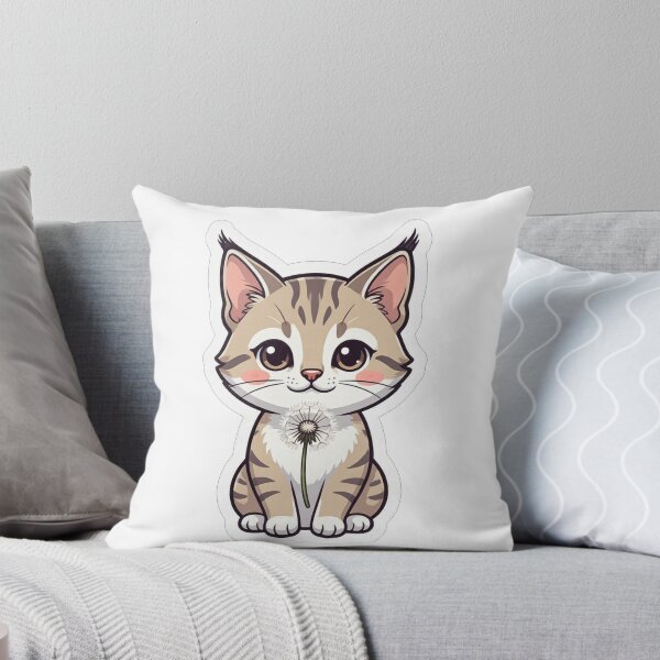 Item preview, Cute Little Lynx Holding A Dandelion designed and sold by Owcomm.