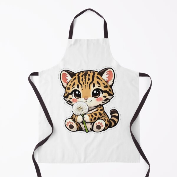 Item preview, Cute Baby Ocelot Holding A Dandelion designed and sold by Owcomm.