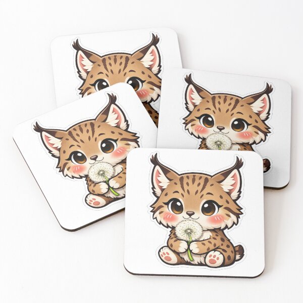Item preview, Cute Baby Lynx Holding A Dandelion designed and sold by Owcomm.