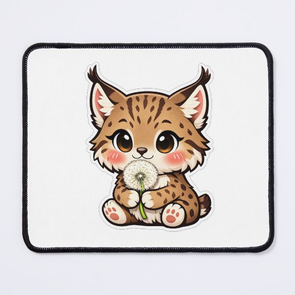 Item preview, Cute Baby Lynx Holding A Dandelion designed and sold by Owcomm.