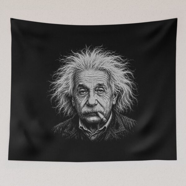 Item preview, Scruffy Albert Einstein Smoking Cigarette designed and sold by gunaone-design.