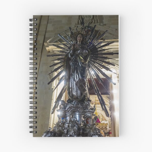 Item preview, Illuminated Virgin Mary Statue With Radiant Halo in Night Religious Procession Through City Street designed and sold by Nmallia.