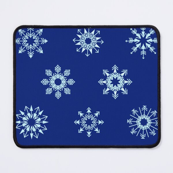 Item preview, Snowflake pattern on blue background designed and sold by Elwira Studio.