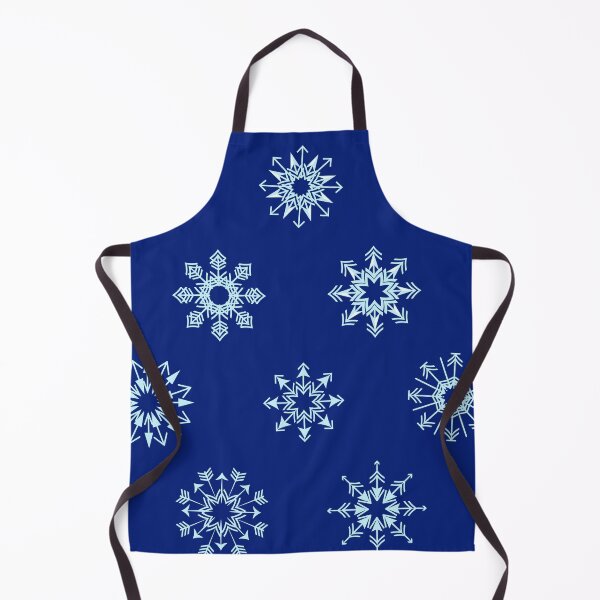 Item preview, Snowflake pattern on blue background designed and sold by Elwira Studio.