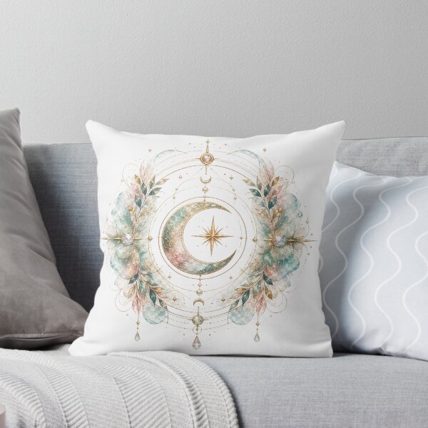 Item preview, Celestial Crescent Moon | Sacred Geometry Mystical Art designed and sold by KireaDesigns.