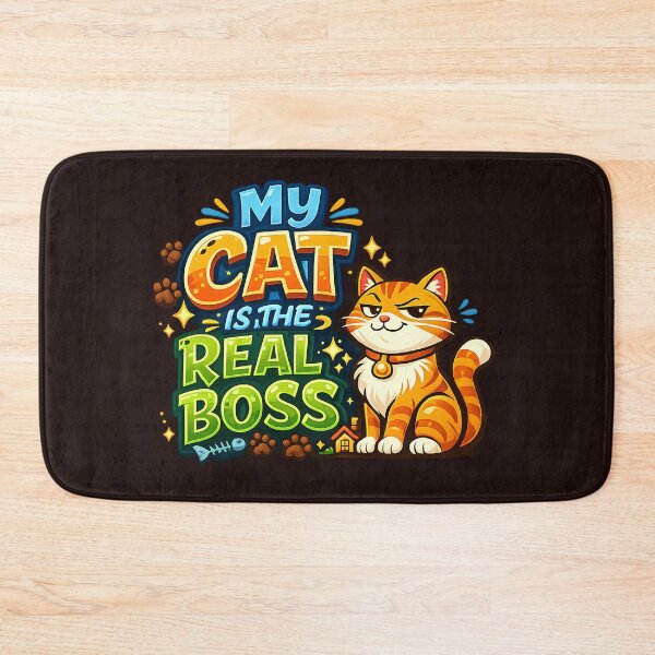 Item preview, My Cat Is The Real Boss Funny Cat Lover Design designed and sold by WHDProduction45.