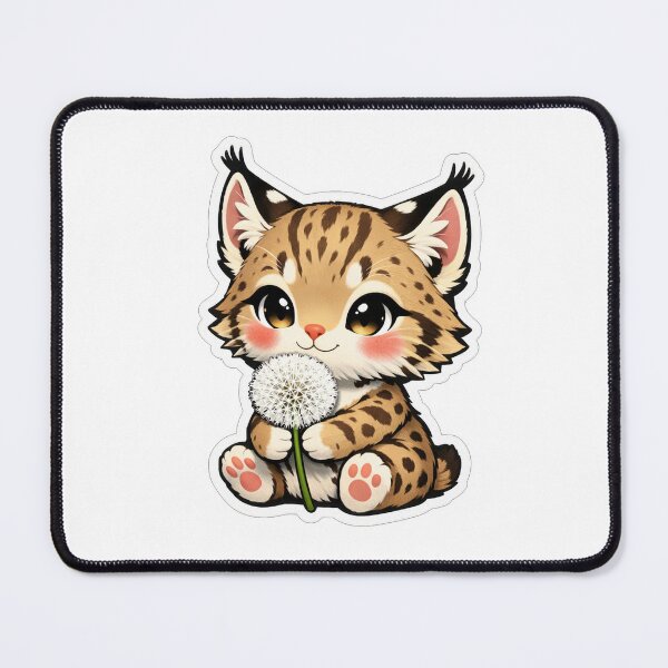 Item preview, Cute Baby Lynx Holding A Dandelion designed and sold by Owcomm.