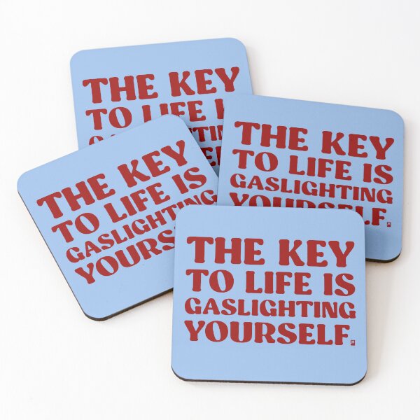 Item preview, The Key To Life Is Gaslighting Yourself - BLUE/RED designed and sold by butterbeansktch.