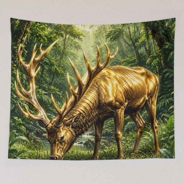 Item preview, Golden deer wildlife designed and sold by urbanshop7.