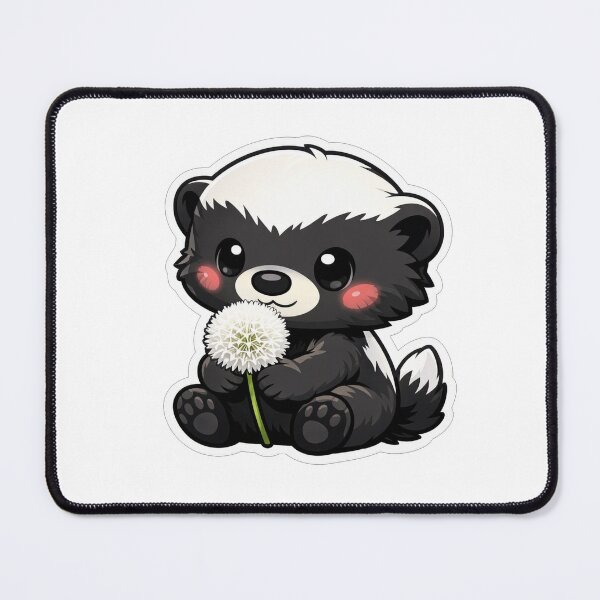 Item preview, Cute Baby Honey Badger Holding Dandelion designed and sold by Owcomm.