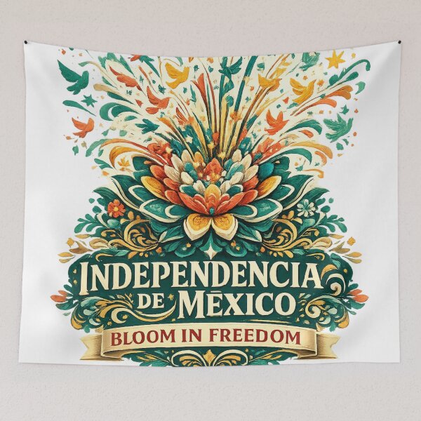 Item preview, Independencia de México Bloom in Freedom Floral Patriotic Artwork designed and sold by irfanshikh.