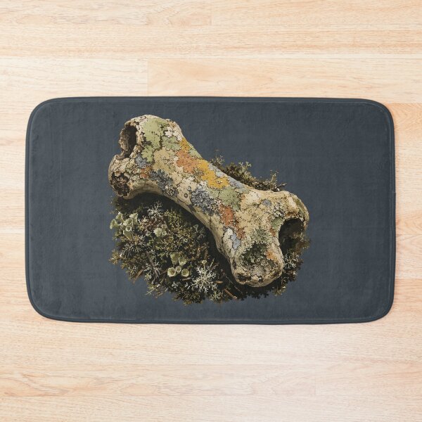 Item preview, Lichen Covered Animal Bone Forest Ecology Nature Illustration designed and sold by SimplePoDesign.
