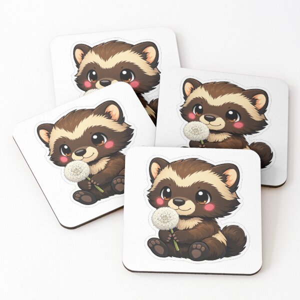 Item preview, Cute Baby Ferret Holding A Dandelion designed and sold by Owcomm.