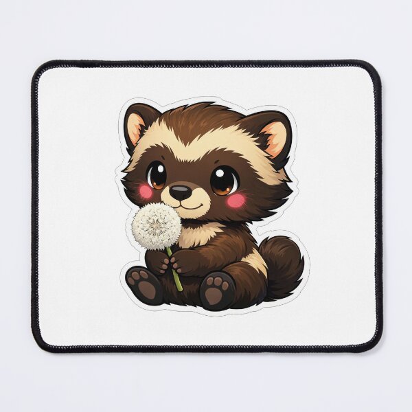 Item preview, Cute Baby Ferret Holding A Dandelion designed and sold by Owcomm.