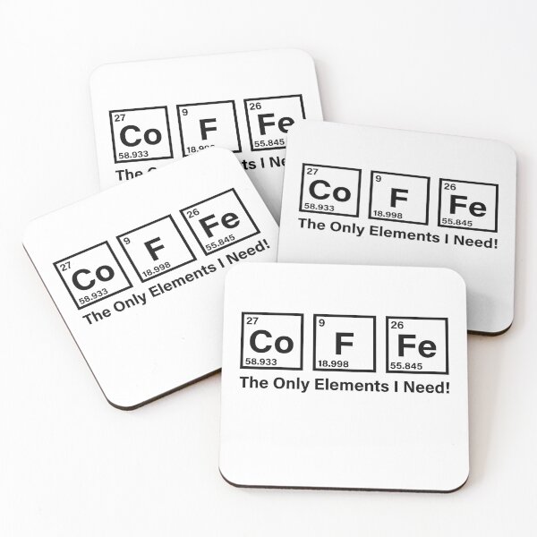 Item preview, Coffee The Only Elements I Need Periodic Table Pun designed and sold by Krasnovaovaova.