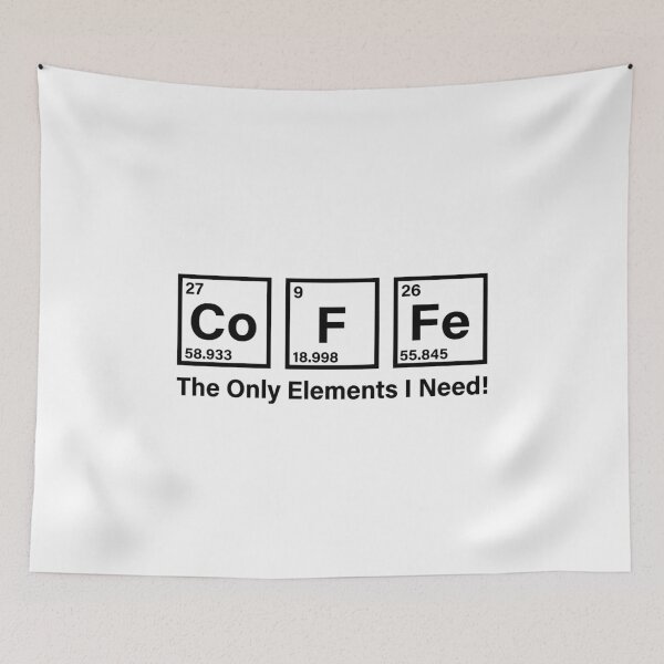 Item preview, Coffee The Only Elements I Need Periodic Table Pun designed and sold by Krasnovaovaova.